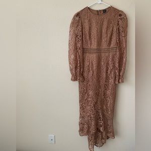 SHEIN Formal Nude Lace Dress